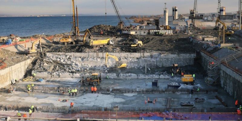 1915 ÇANAKKALE BRIDGE ASIAN ANCHOR BLOCK EXCAVATION SUPPORT AND BARRETTE PILE WORKS HAVE BEEN COMPLETED