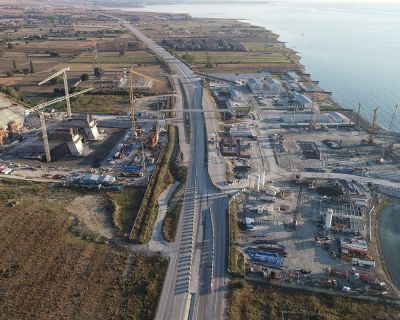 Улучшение почвы и буронабивные работы для европейской стороны моста Чанаккале 1915 были завершены