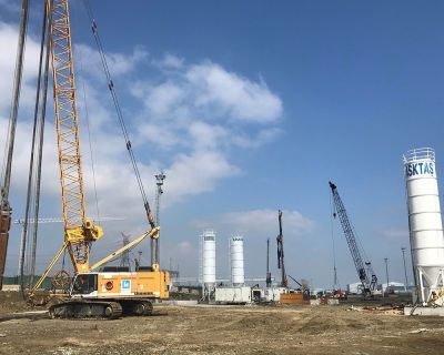 ОБРАБОТКА ГРУНТА И СВАЙНЫЕ РАБОТЫ НА ВИАДУКЕ С ЕВРОПЕЙСКОЙ СТОРОНЫ МОСТА ЧАНАККАЛЕ 1915